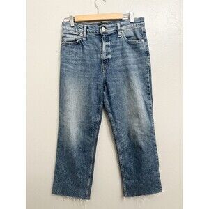 HUDSON Size 30 10 Medium Wash REMI Straight Cropped Jeans 5 Pocket Jeans Anthro
